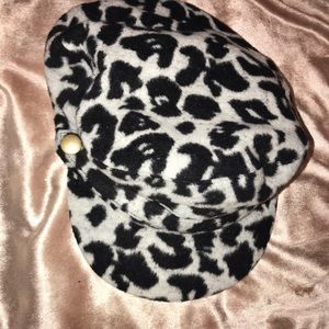 Cheetah print baker boy hat